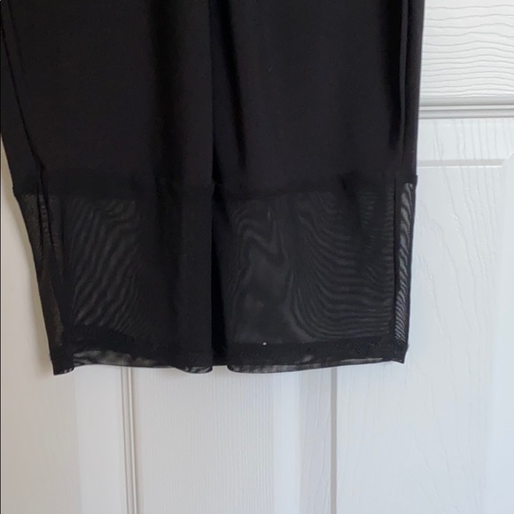 Black tank top mesh tight bodycon midi dress fancy - Picture 4 of 5